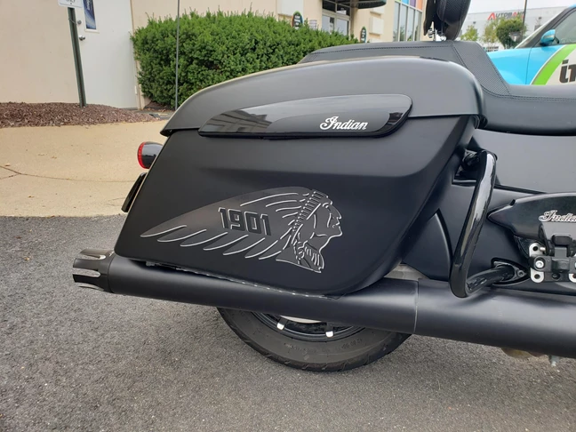 A personal customization for our friend at Paragon Aviation Detailing; custom decals for his 2019 Indian Chieftain motorcycle.