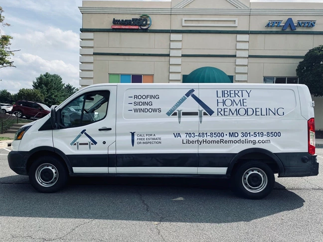 Liberty Home Remodeling needed their new van to fit the rest of the fleet. Our graphics can easily give your company the professional look, while informing those around it. 