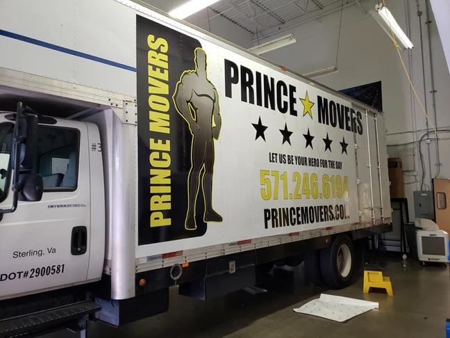 Prince Movers needed another one of their fleet trucks needed branding! 